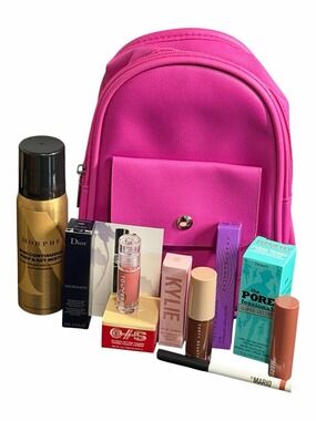 Deluxe Travel Size MakeupSet . Cones With Mini Pink Backpack